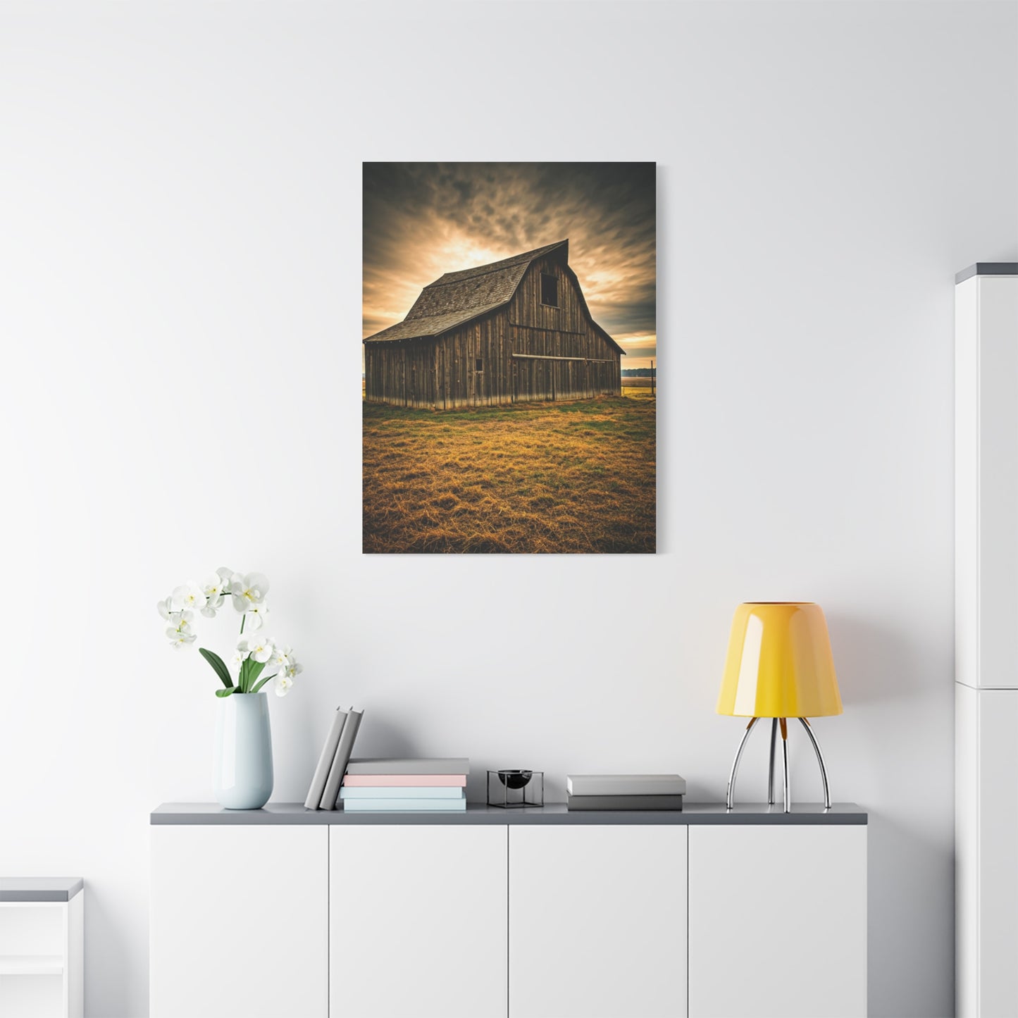 Golden Field Weathered Barn Wall Art & Canvas Prints