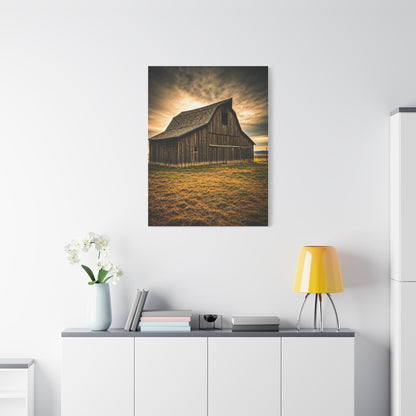 Golden Field Weathered Barn Wall Art & Canvas Prints