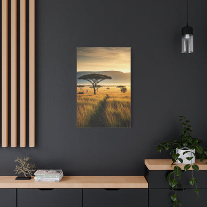 Golden Savannah Acacia Tree Horizon Wall Art & Canvas Prints
