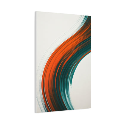 Curved Ember Flow Abstract Wall Art & Canvas Prints