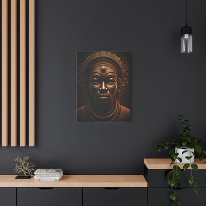 Golden Tribal Mask Legacy Wall Art & Canvas Prints
