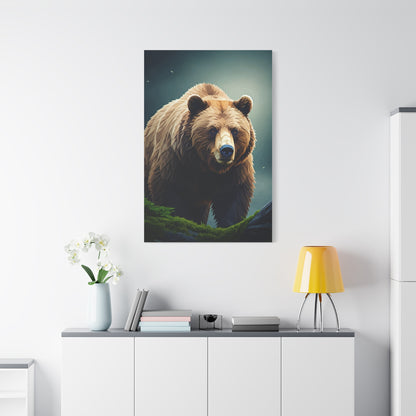 Golden-Toned Bear Portrait Wall Art & Canvas Prints