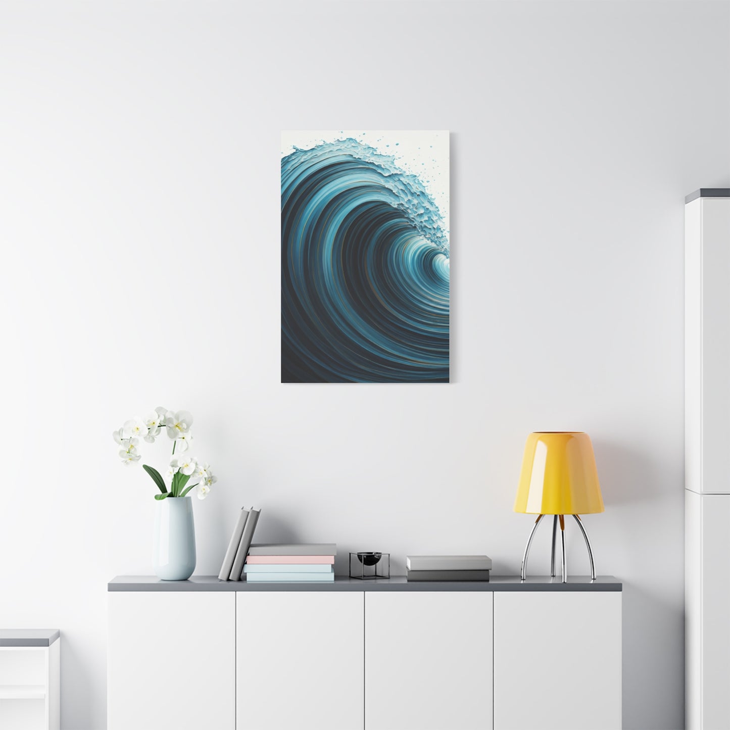 Deep Tidal Spiral Abstract Wall Art & Canvas Prints