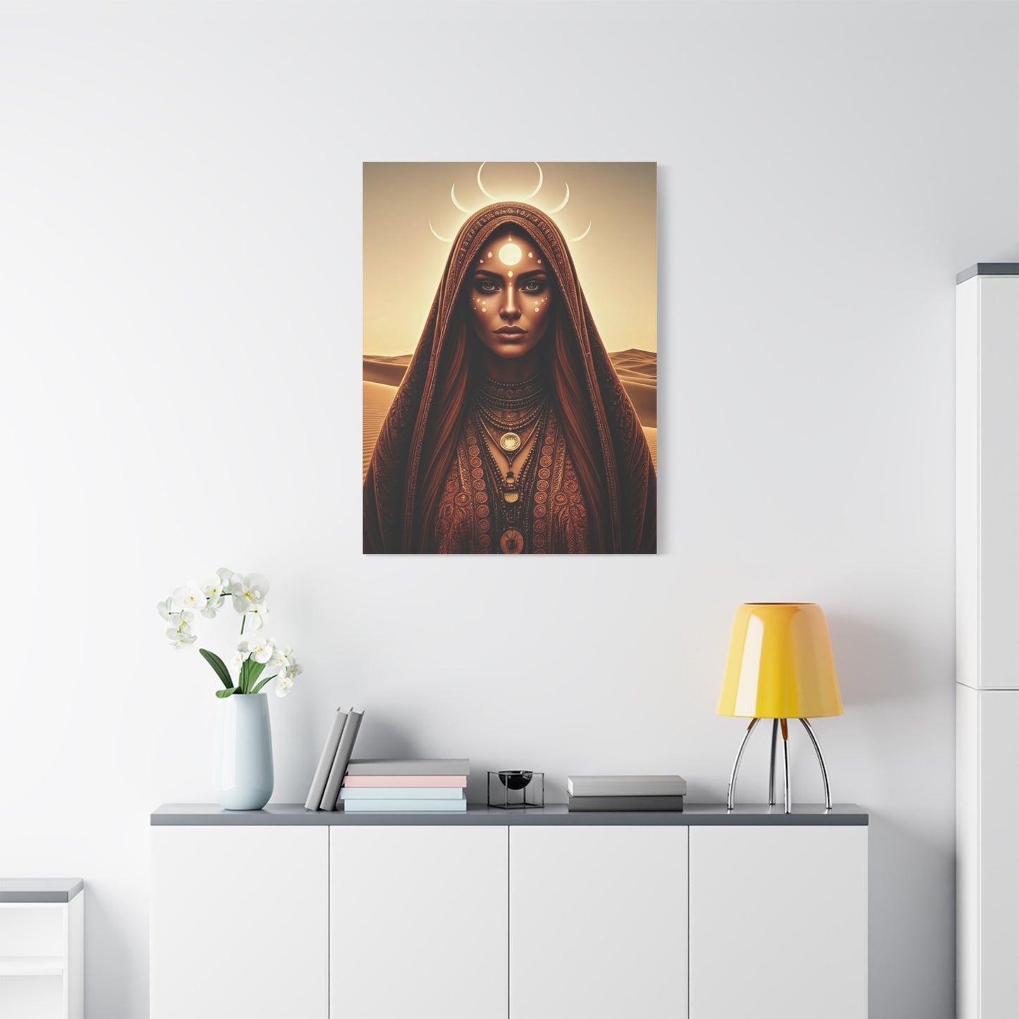 Moonlit Desert Priestess Wall Art & Canvas Prints