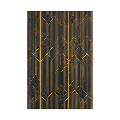 Golden Geometry Noir Wall Art & Canvas Prints