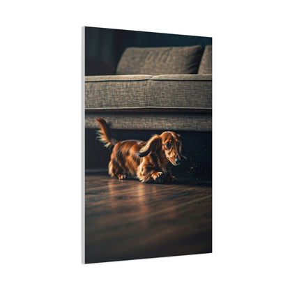 Playful Dash Dachshund Wall Art & Canvas Print