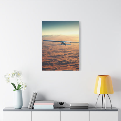 Desert Horizon Aircraft Journey Wall Art & Canvas Prints