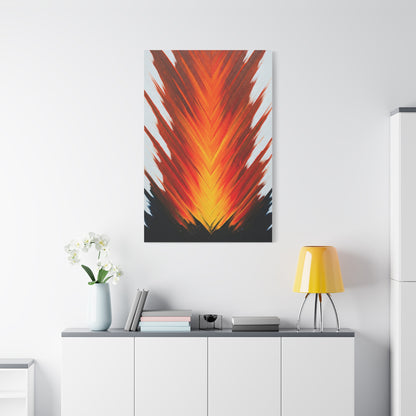Vertical Fire Burst Abstract Wall Art & Canvas Prints