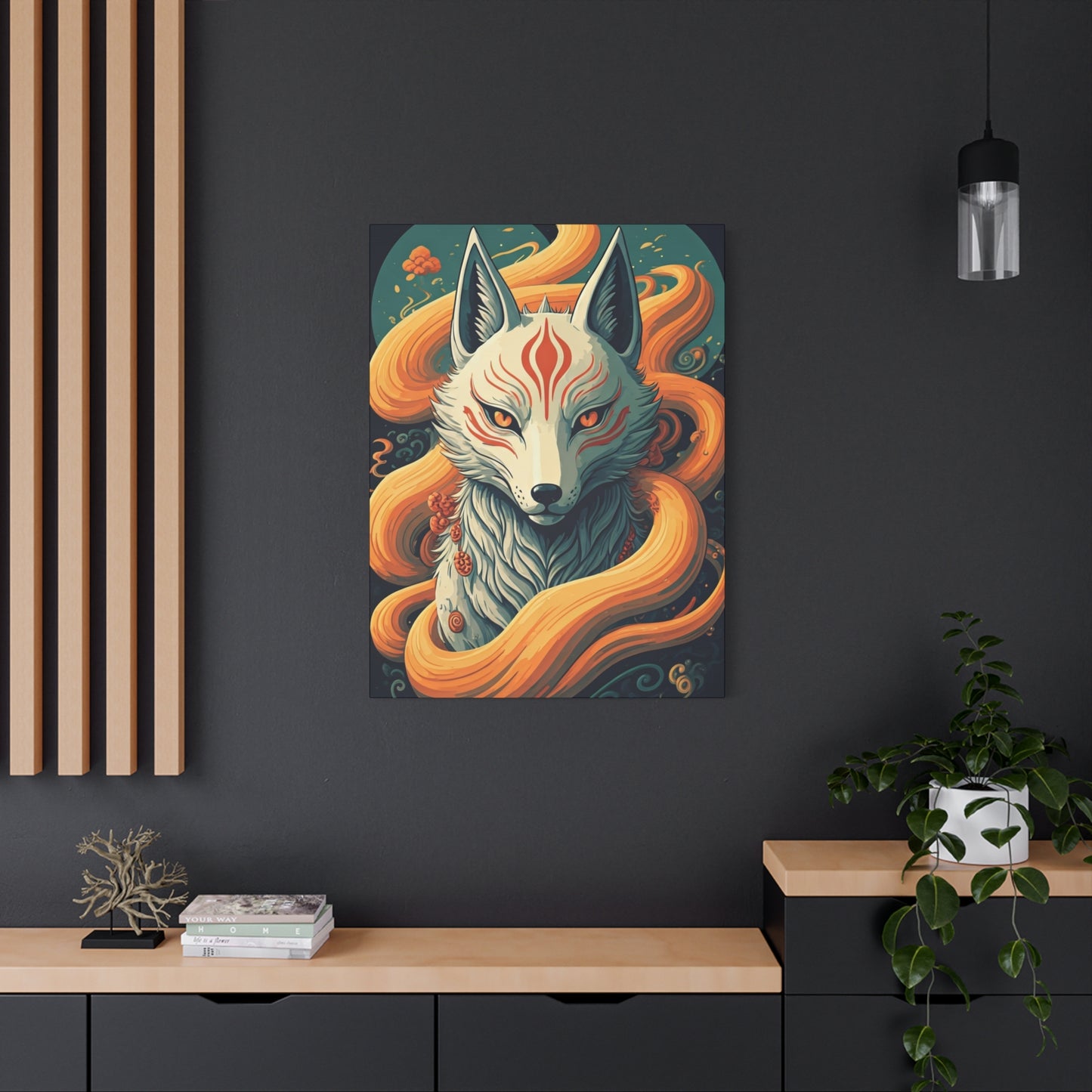Sacred Kitsune Guardian Wall Art & Canvas Prints
