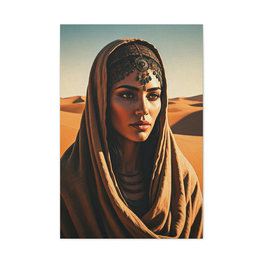 Desert Veil Bohemian Woman Wall Art & Canvas Prints