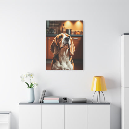 Kitchen Gaze Beagle Wall Art & Canvas Print