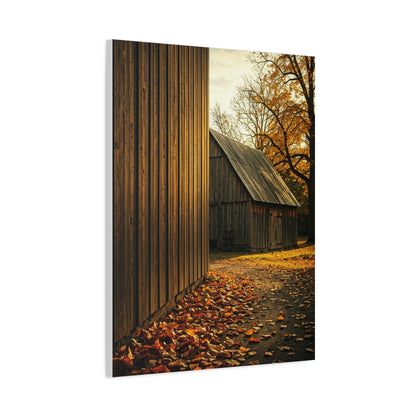 Autumn Path Beside the Old Barn Wall Art & Canvas Prints