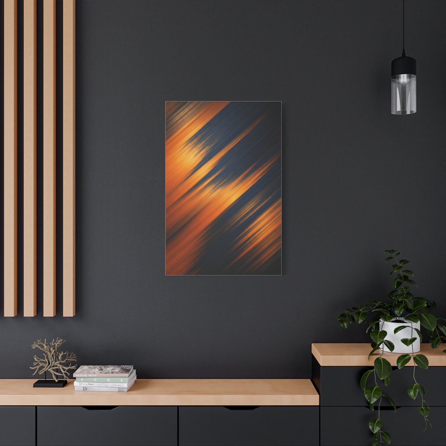 Warm Motion Streaks Abstract Wall Art & Canvas Prints