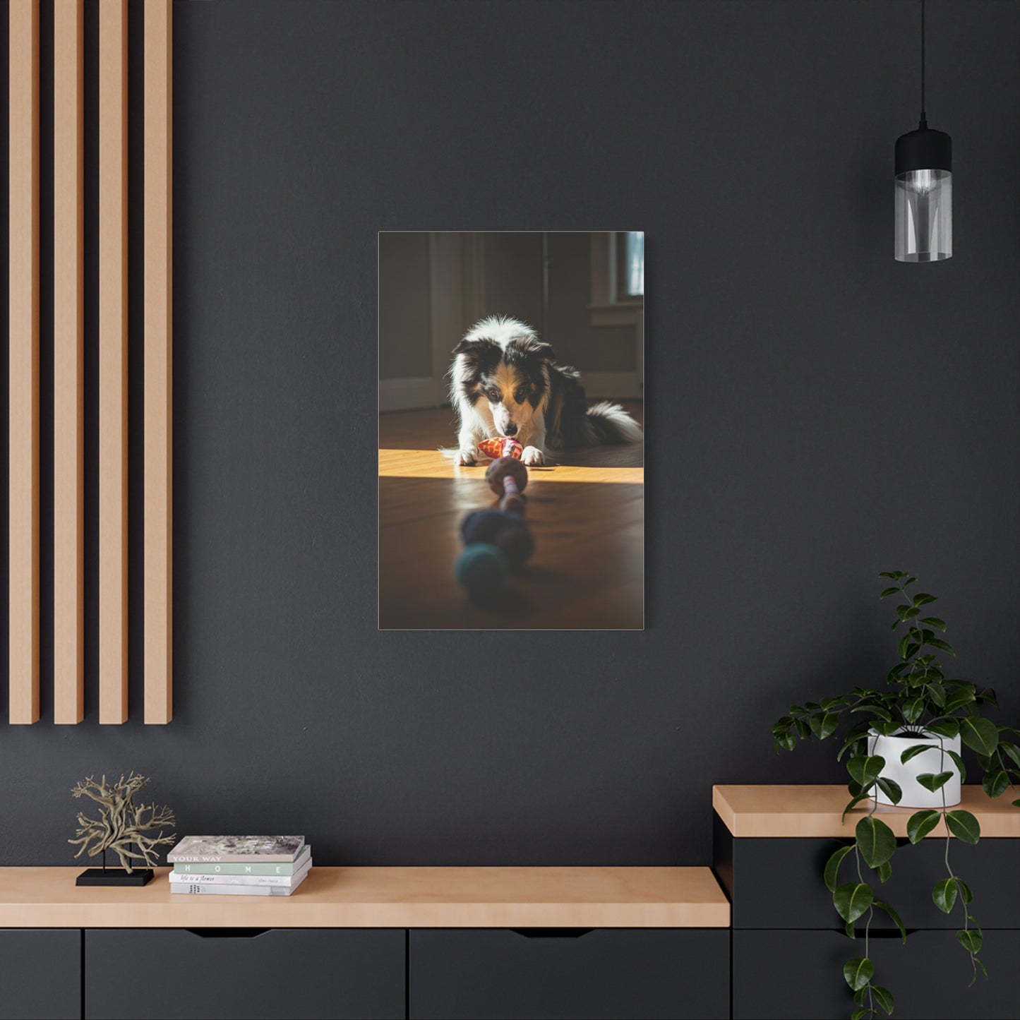 Sunlit Playtime Pup Wall Art & Canvas Print