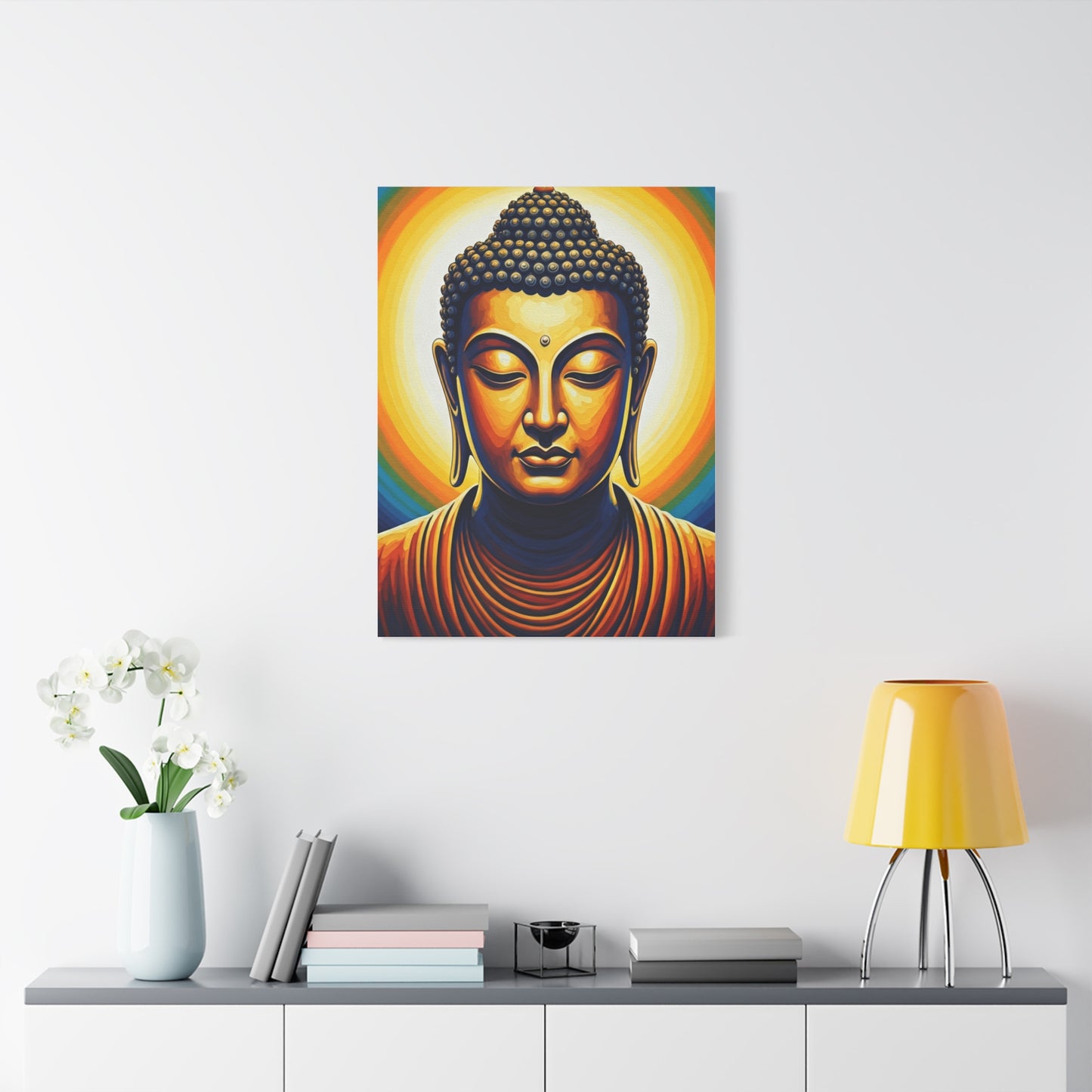 Rainbow Aura Enlightenment Buddha Wall Art & Canvas Prints