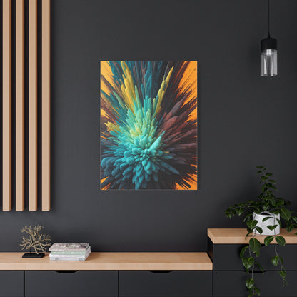 Teal Energy Bloom Abstract Wall Art & Canvas Prints