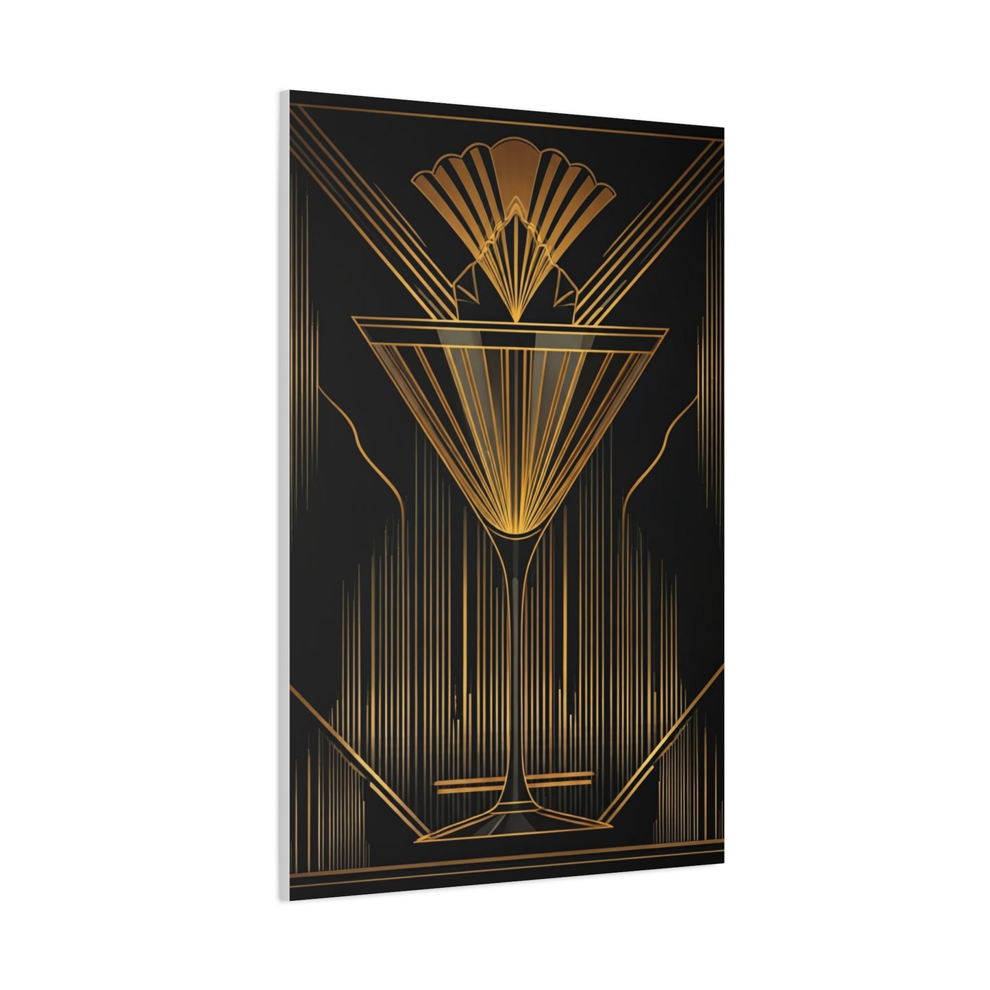 Golden Martini Luxe Art Deco Wall Art & Canvas Prints