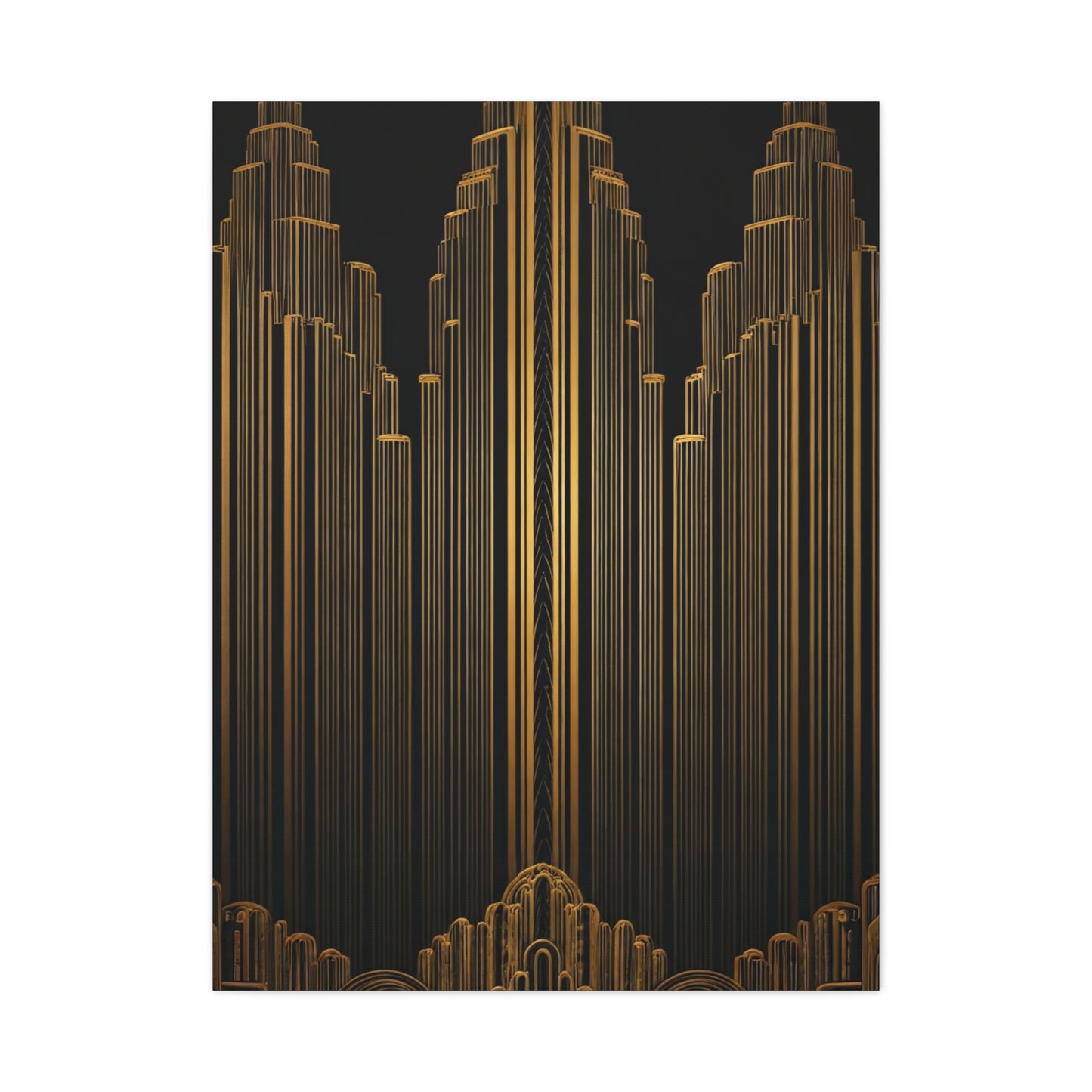 Golden Metropolis Towers Wall Art & Canvas Prints