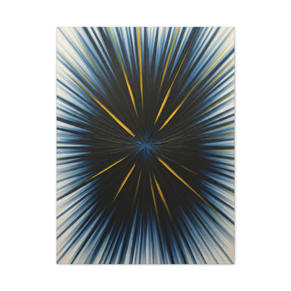 Radiating Blue and Gold Abstract Wall Art & Canvas Prints