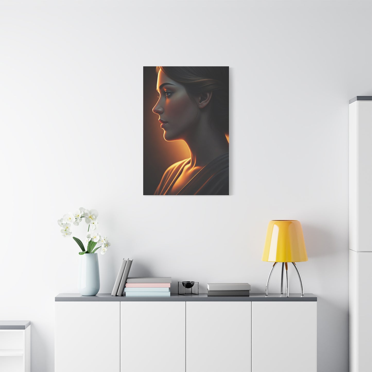 Soft Profile Glow Portrait Wall Art & Canvas Prints