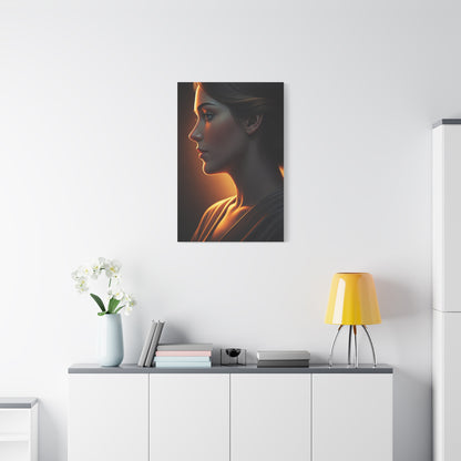 Soft Profile Glow Portrait Wall Art & Canvas Prints