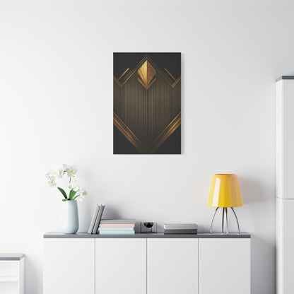 Golden Deco Crown Geometry Wall Art & Canvas Prints
