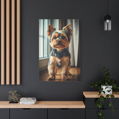 Window Light Yorkie Portrait Wall Art & Canvas Print