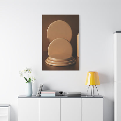 Sculptural Circular Podium Minimal Wall Art & Canvas Prints