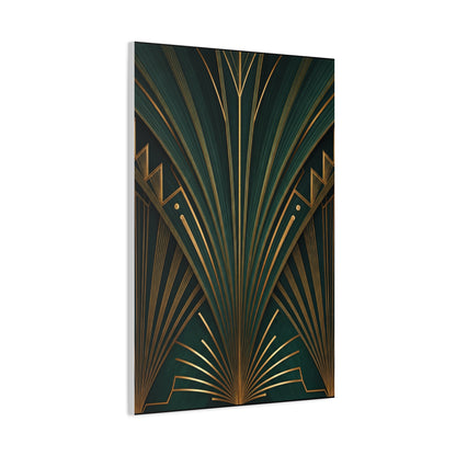 Emerald Radiance Fan Art Deco Wall Art & Canvas Prints