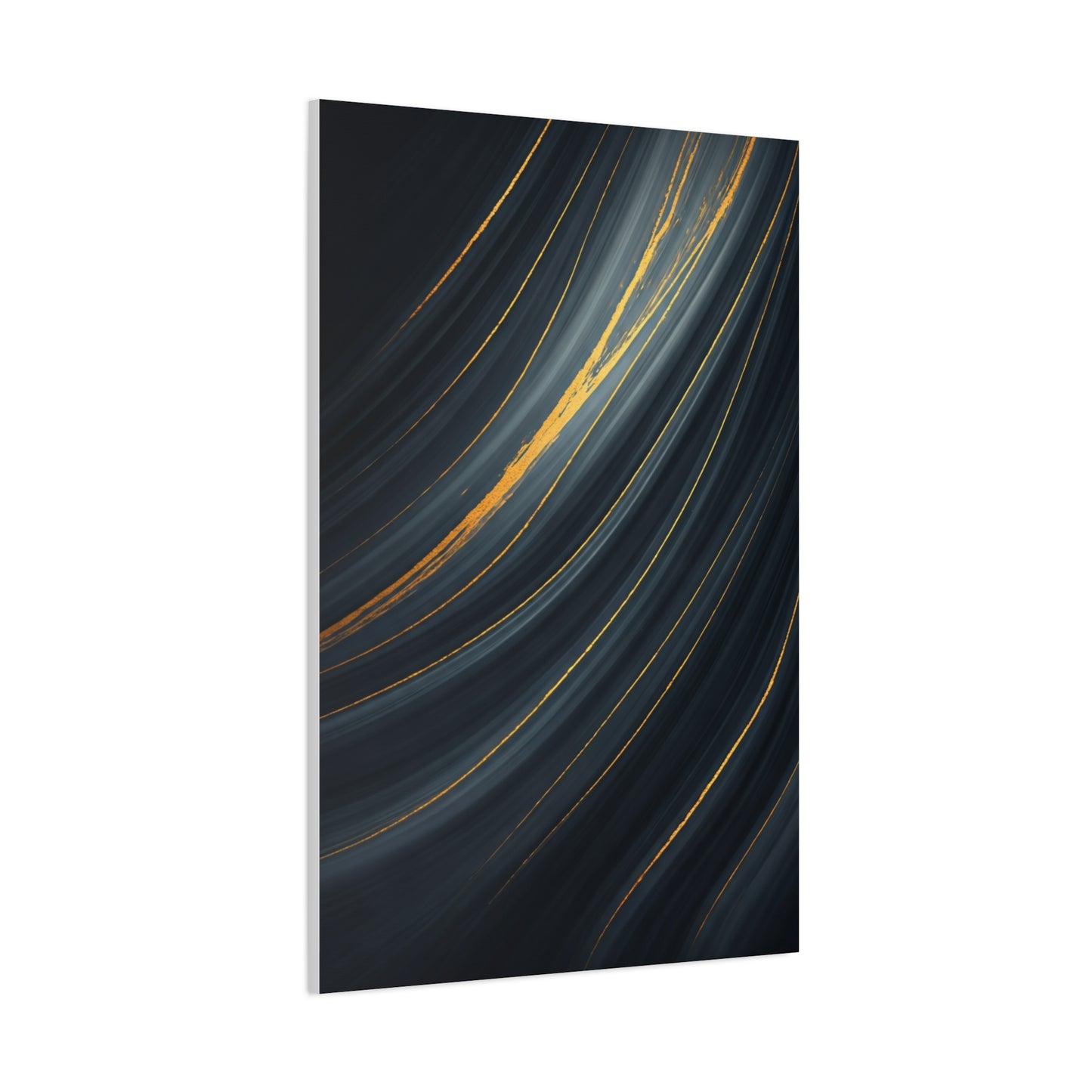 Flowing Gold Curve Abstract Wall Art & Canvas Prints