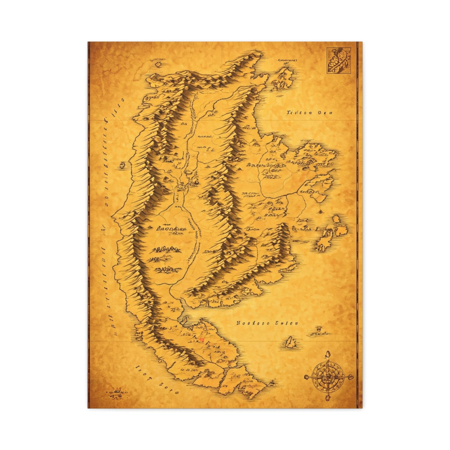 Desert Horizon World Map Adventure Wall Art & Canvas Prints