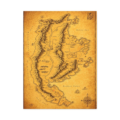 Desert Horizon World Map Adventure Wall Art & Canvas Prints