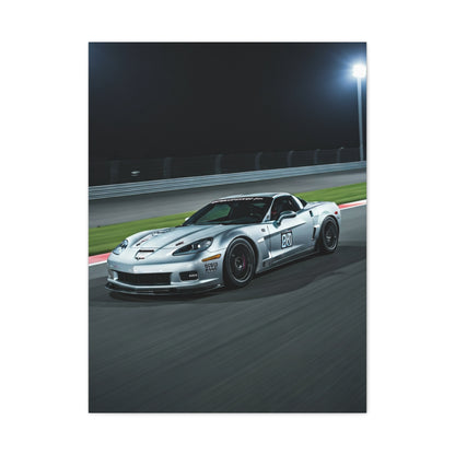 2013 Chevrolet Corvette C6 Z06 Night Race Scene Wall Art & Canvas Prints