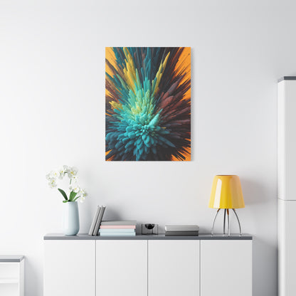 Teal Energy Bloom Abstract Wall Art & Canvas Prints