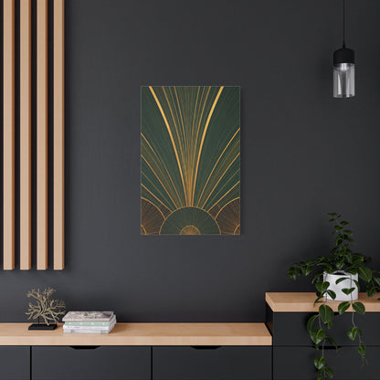 Emerald Deco Fanburst Wall Art & Canvas Prints
