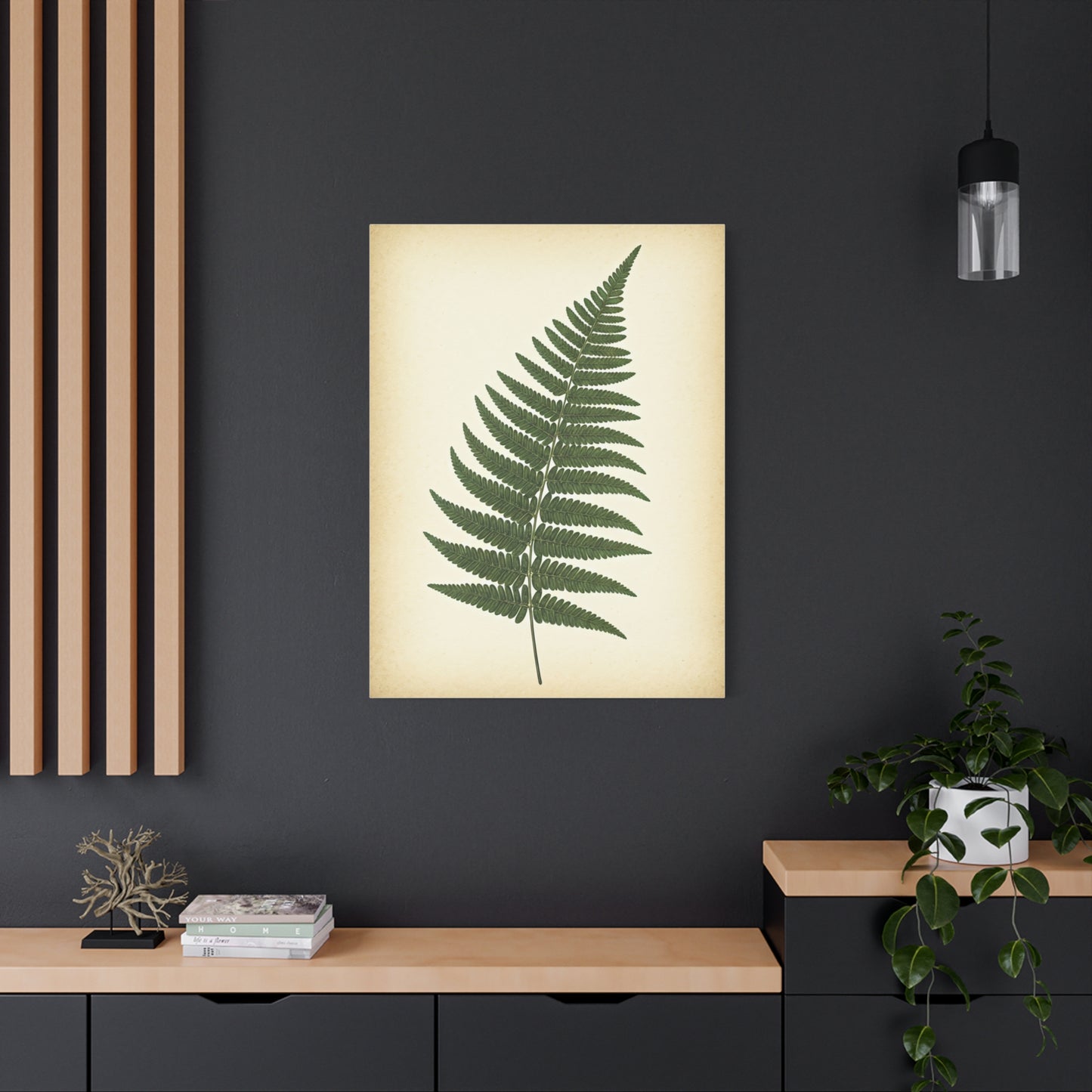 Fern Frond Illustration Wall Art & Canvas Prints
