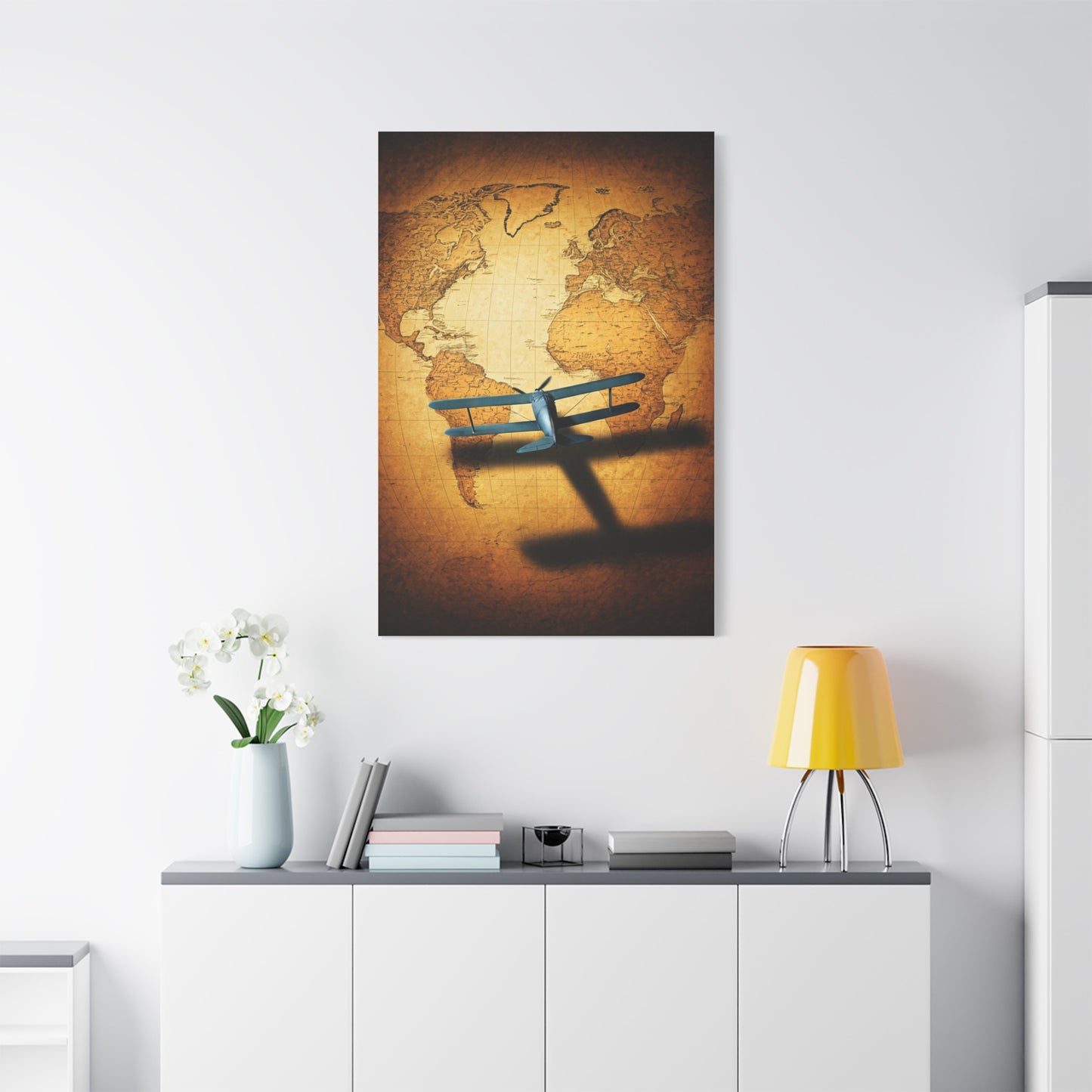 Antique Twin Hemisphere Map Wall Art & Canvas Prints