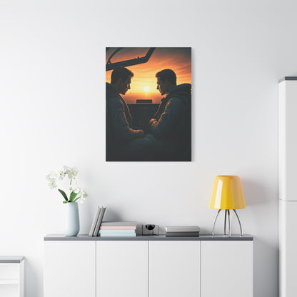 Sunset Cockpit Connection Wall Art & Canvas Prints