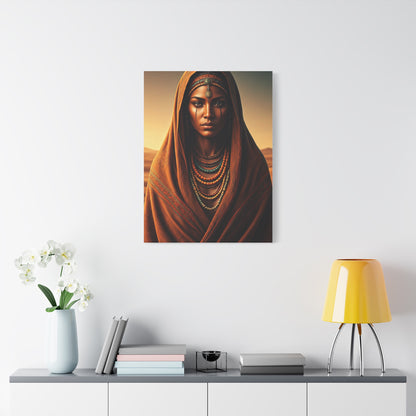 Bohemian Tribal Woman Portrait Wall Art & Canvas Prints