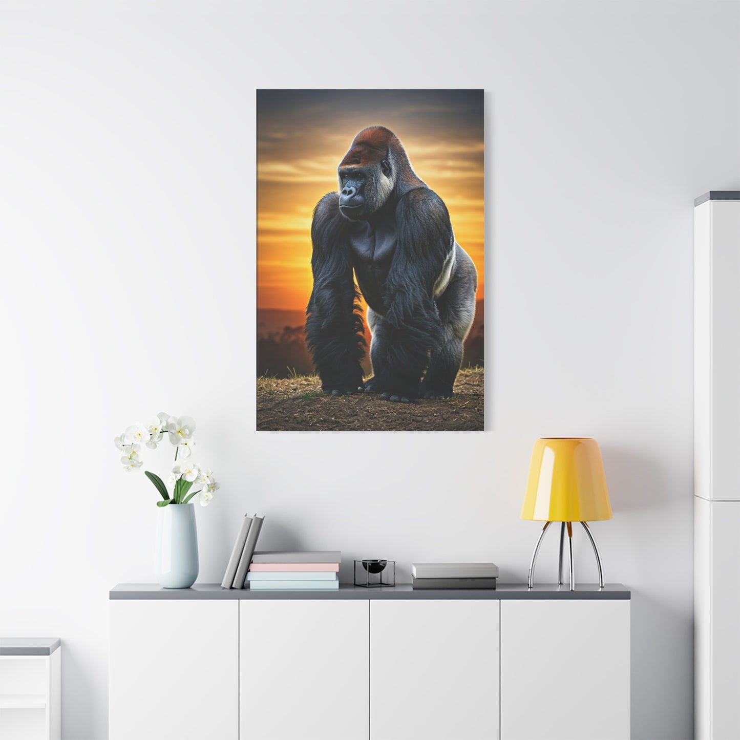 Majestic Gorilla Strength Portrait Wall Art & Canvas Prints