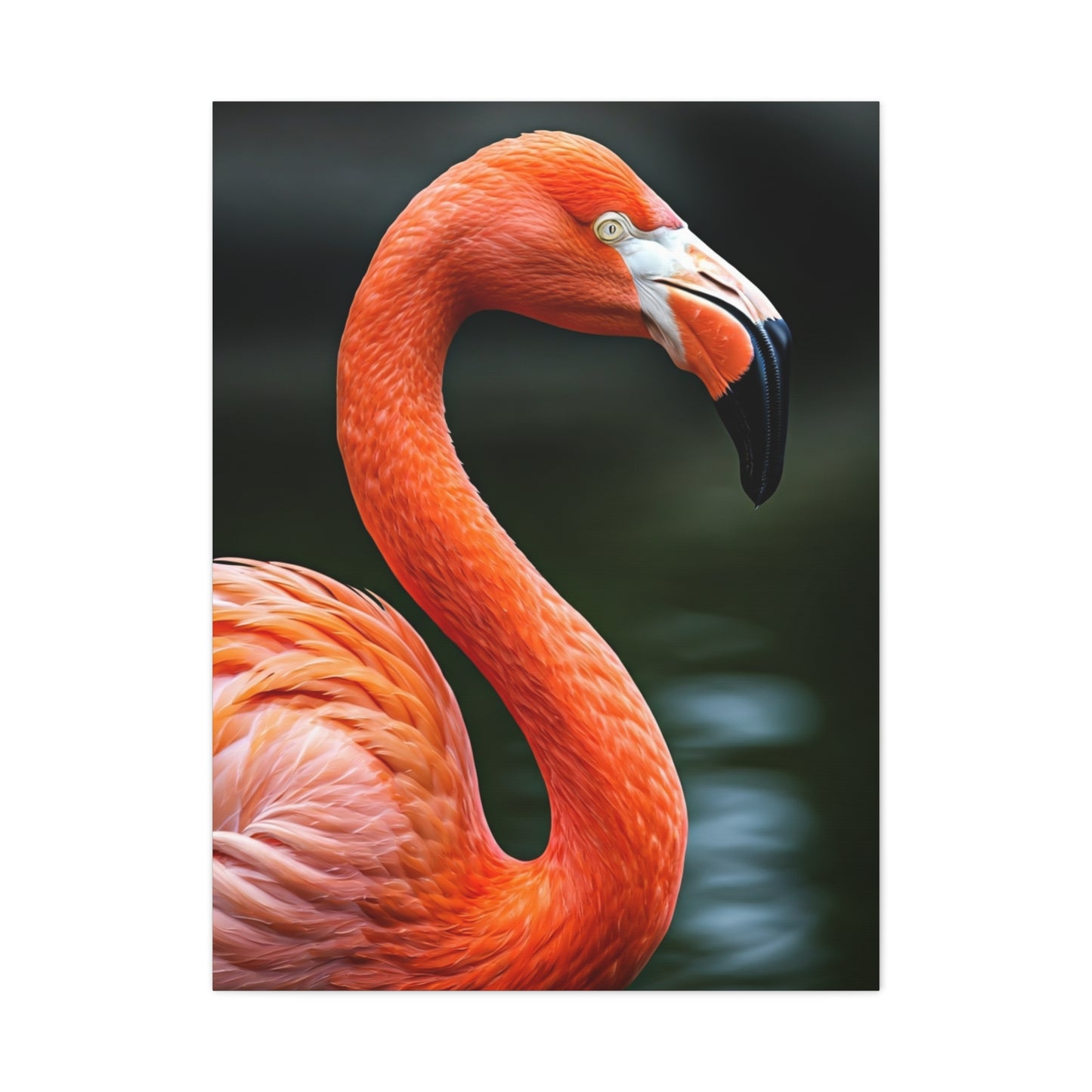 Elegant Pink Flamingo Portrait Wall Art & Canvas Prints