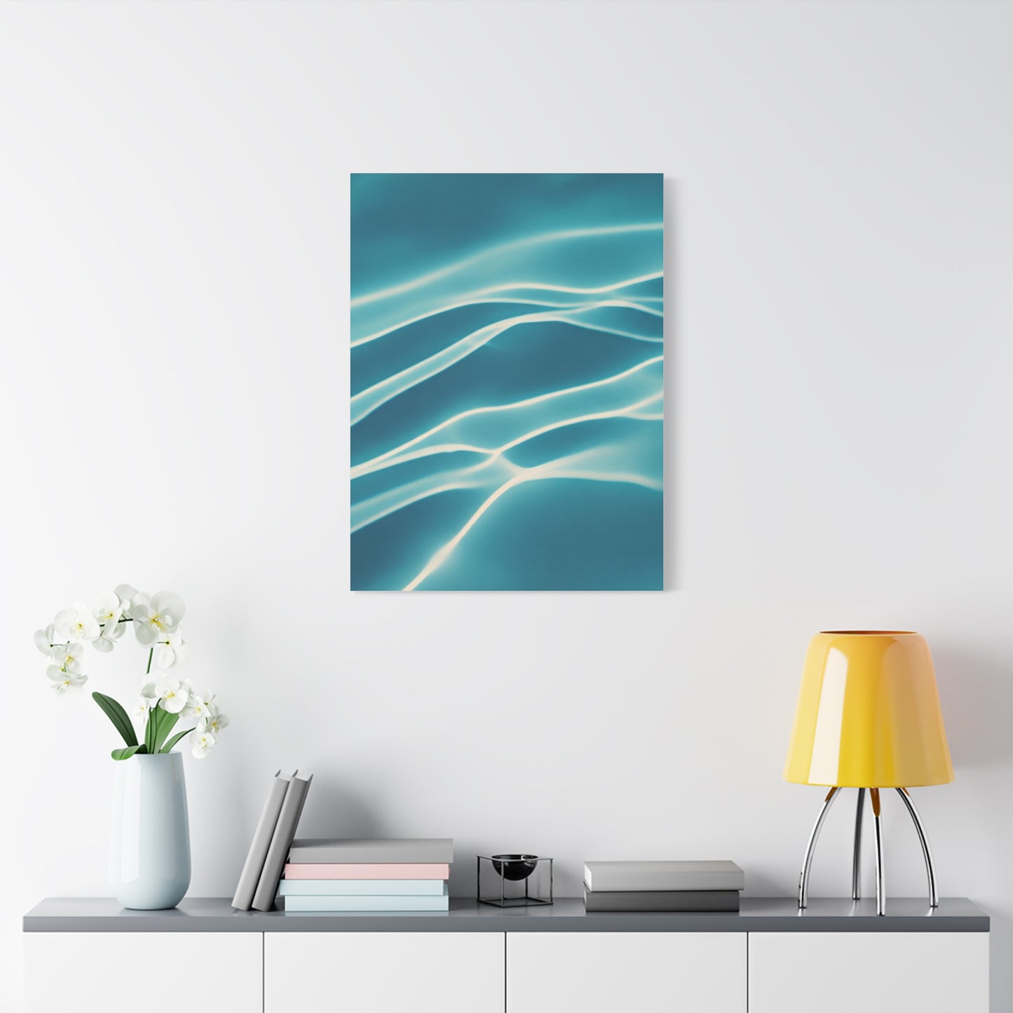 Aqua Light Ripple Wall Art & Canvas Prints  Product Description