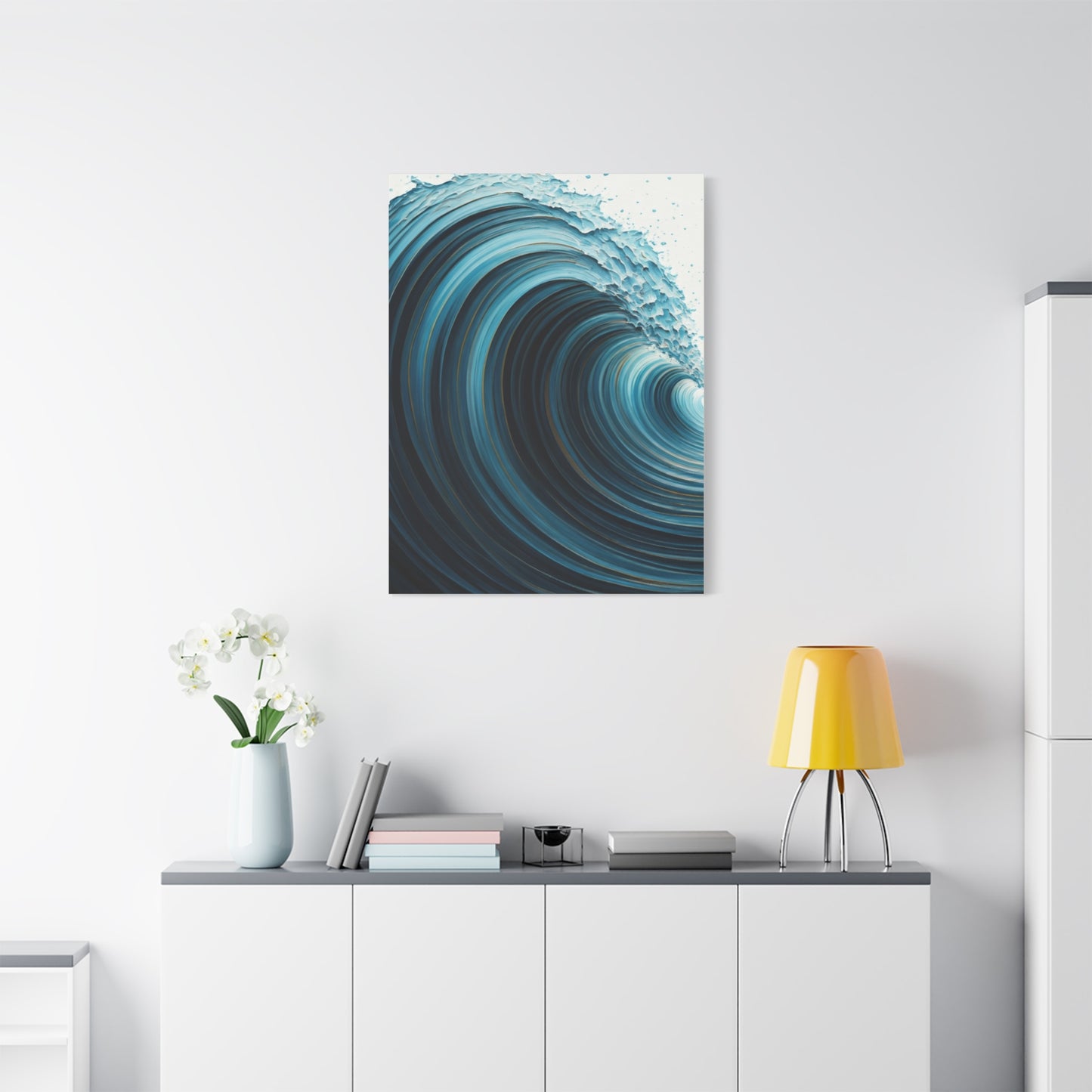 Deep Tidal Spiral Abstract Wall Art & Canvas Prints