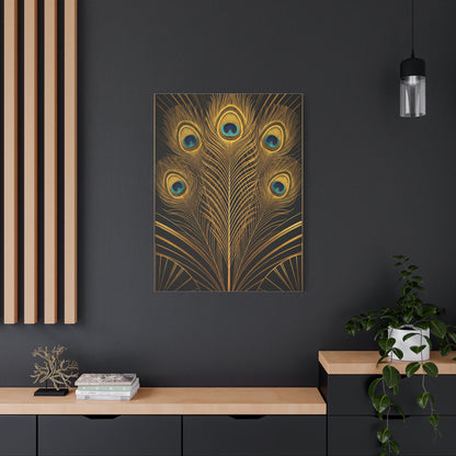 Gilded Peacock Elegance Wall Art & Canvas Prints