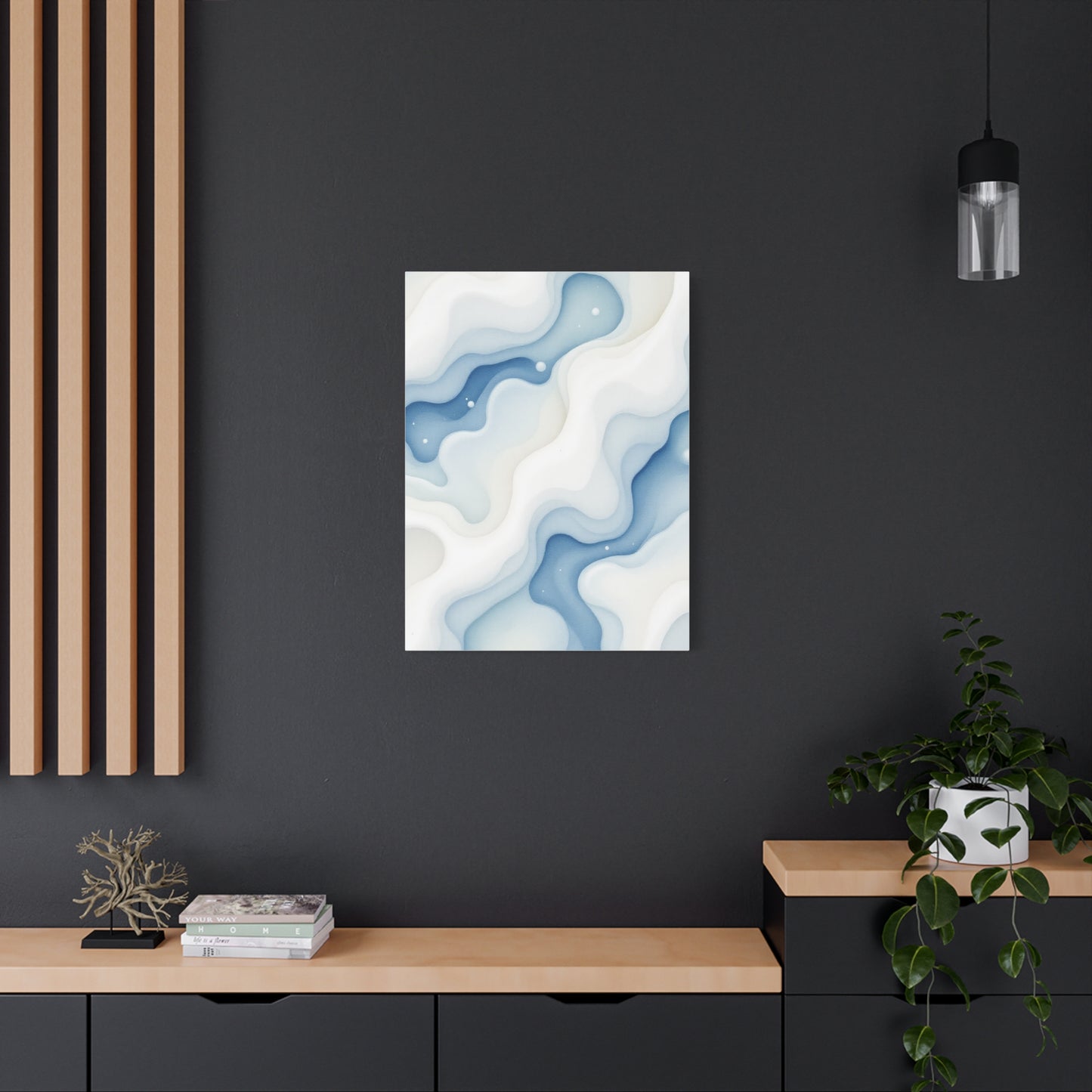 Flowing Blue Marble Waves Wall Art & Canvas Prints