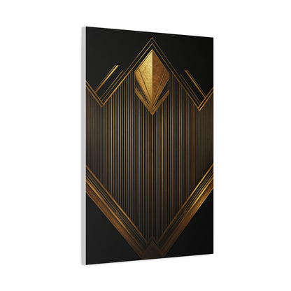 Golden Deco Crown Geometry Wall Art & Canvas Prints