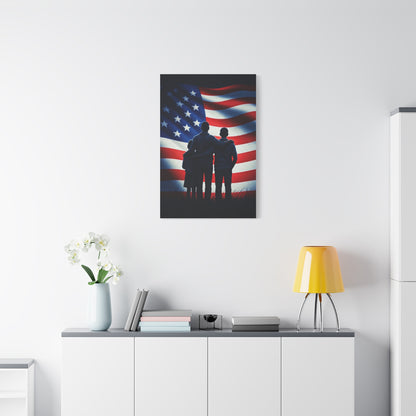 American Flag Over Golden Fields Wall Art & Canvas Prints