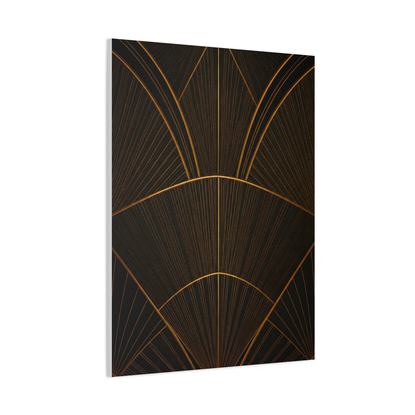 Minimal Gold Fan Geometry Wall Art & Canvas Prints