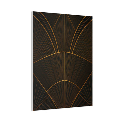 Minimal Gold Fan Geometry Wall Art & Canvas Prints