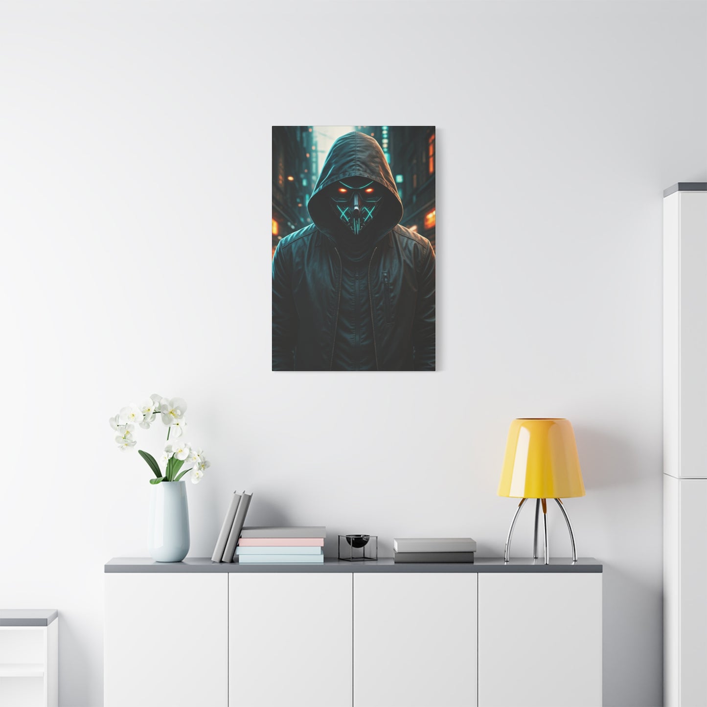 Neon Masked Vigilante Wall Art & Canvas Prints